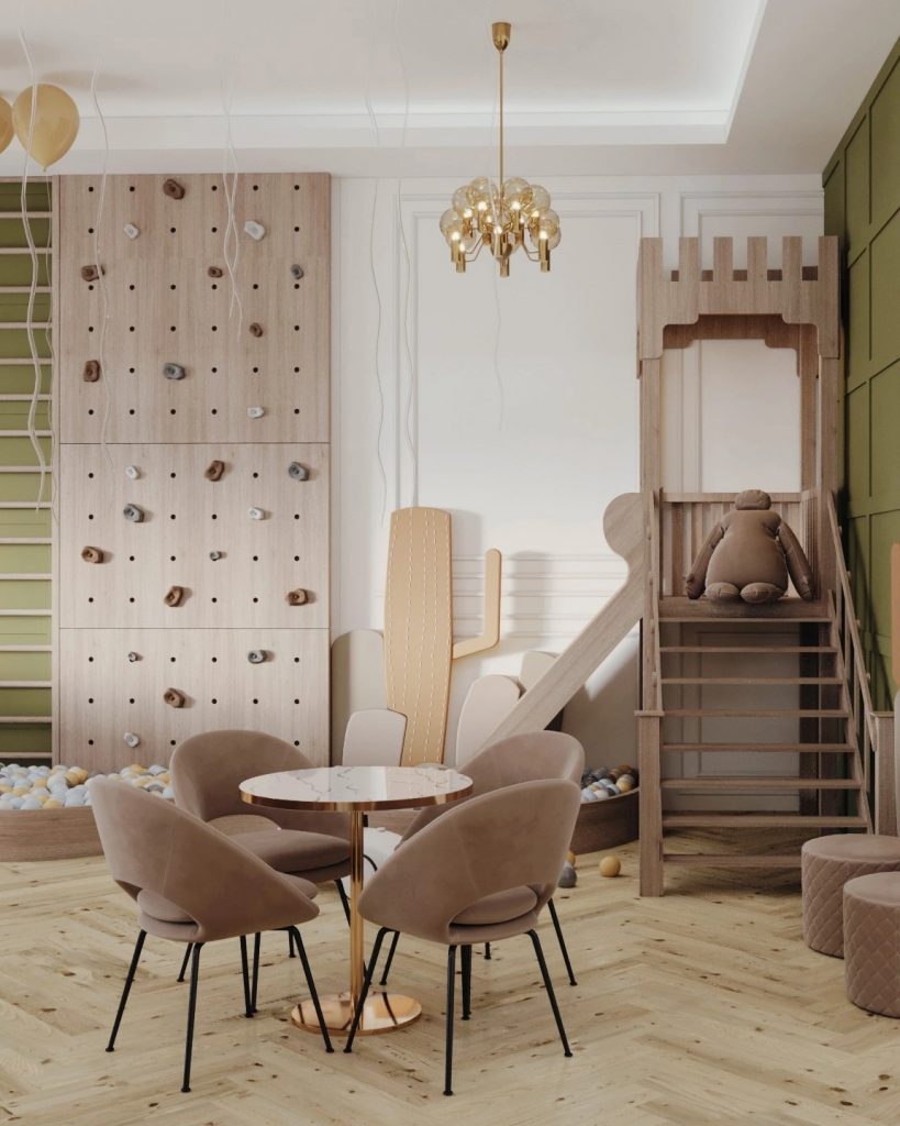 Area giochi per bambini in caffè