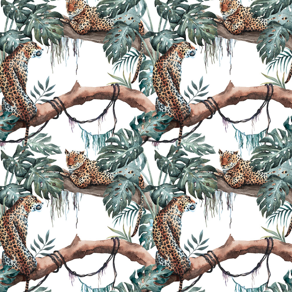 Carta da parati bambini Leopardi