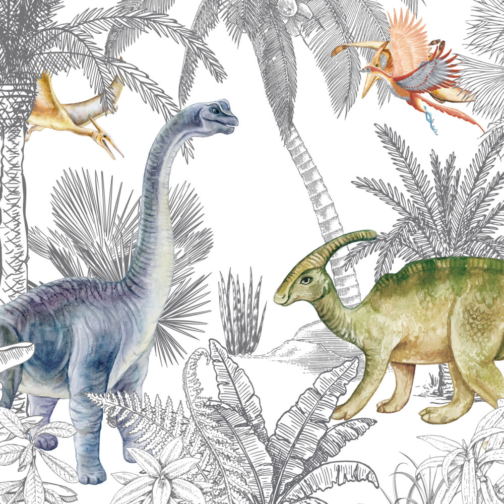 Carta da parati bambini I dinosauri sono grafici