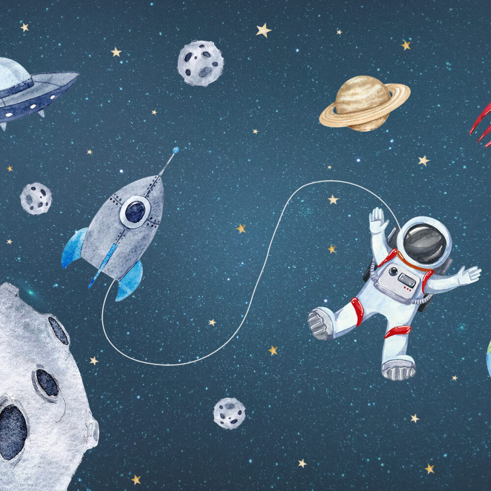 Carta da parati bambini Space F-1015