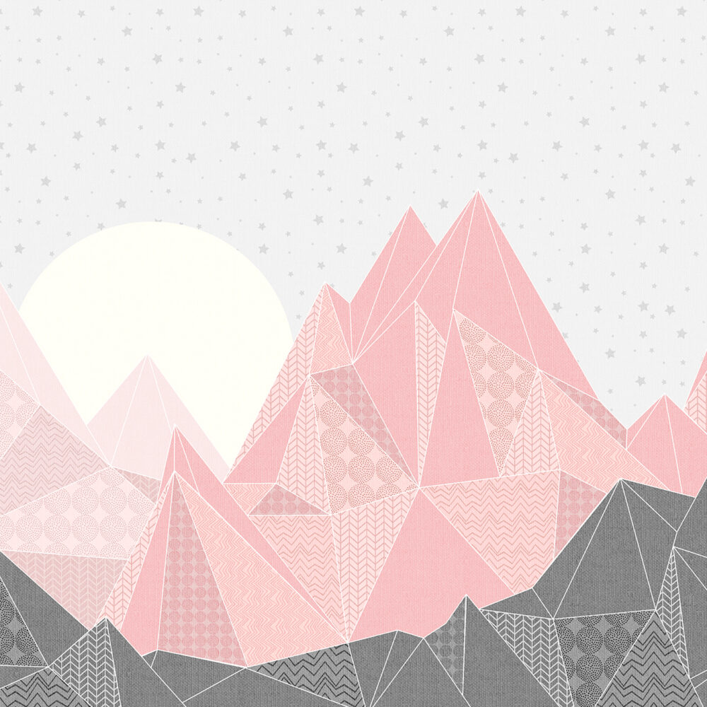 Montagne rosa e grigie