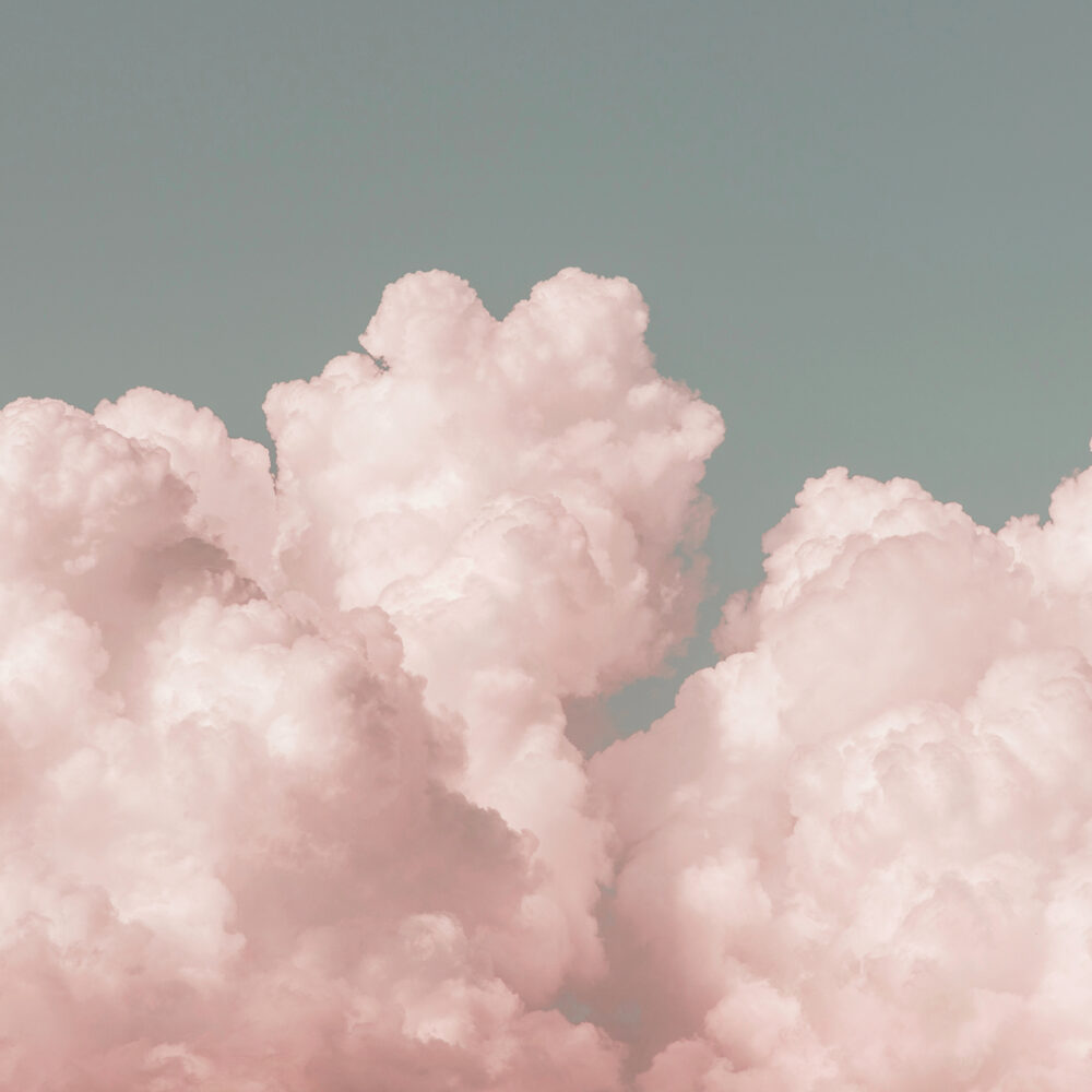 Carta da parati bambini Nuvole rosa