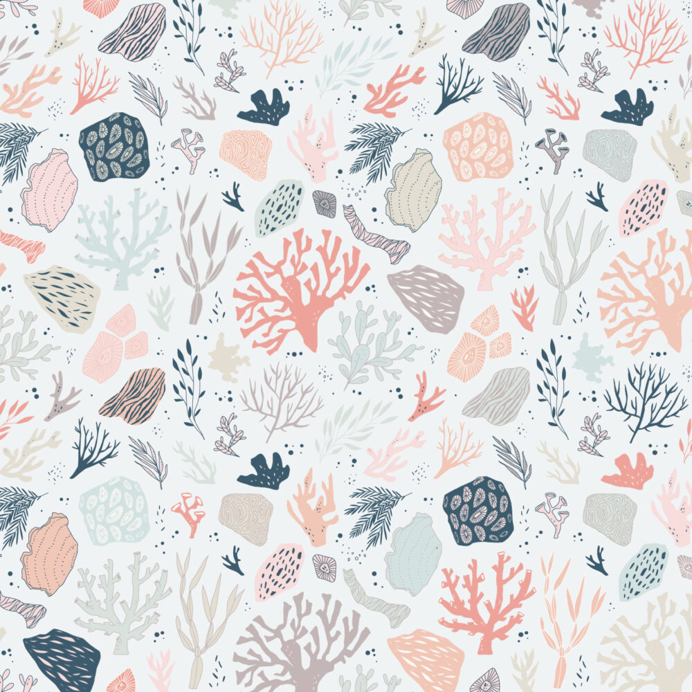 Carta da parati bambini Coralli