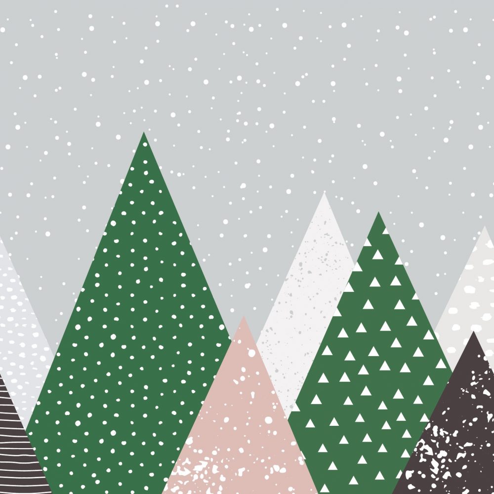 Carta da parati per bambini Montagne vivaci