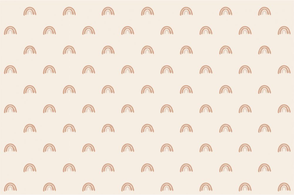 Carta da parati per bambini Arcobaleno rosa