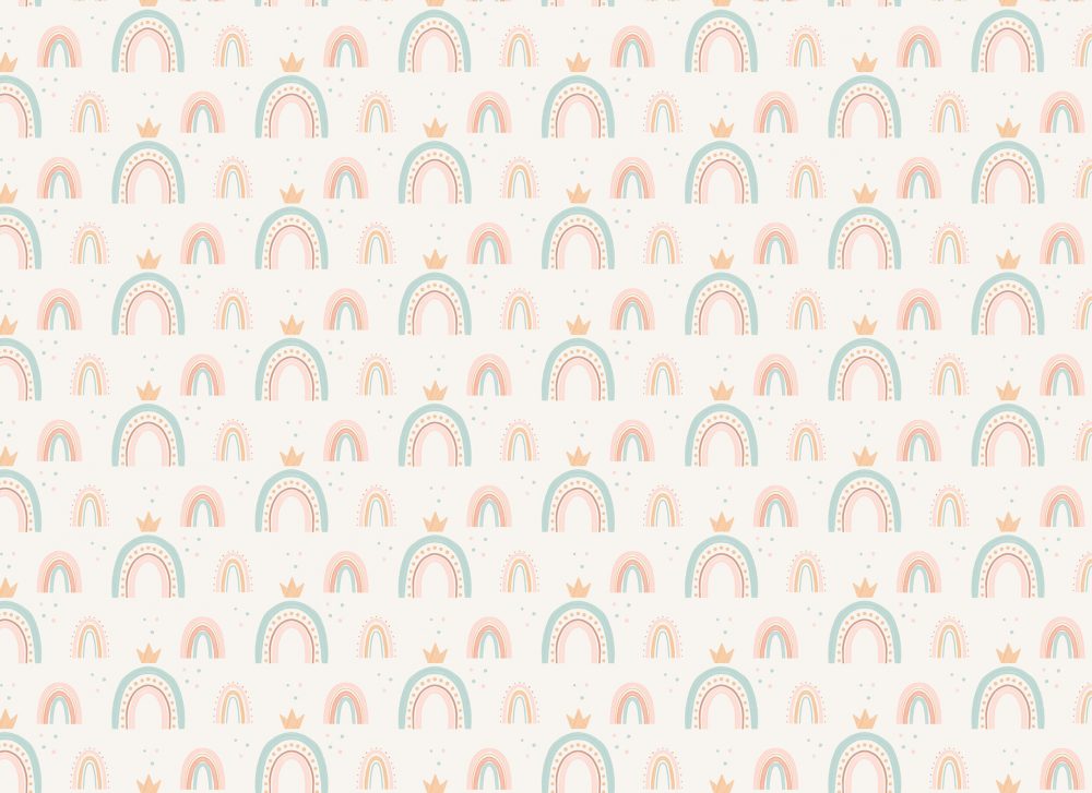 Carta da parati per bambini Arcobaleno colorato