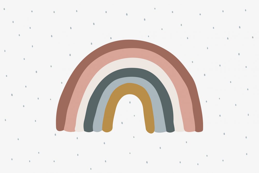 Carta da parati per bambini Arcobaleno vivace