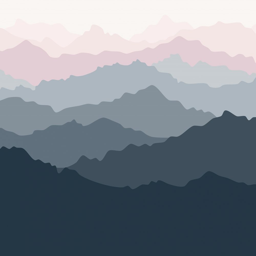 Carta da parati per bambini Spazio montano